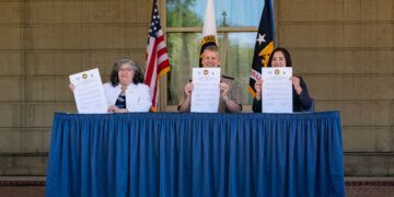 The DCS G-9 Army Community Partnership Office holds a Signing Ceremony for the first of it’s kind Child care Pilot Intergovernmental Support Agreement. Photo by Cpl. Aaron Troutman
